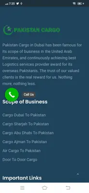 Pakistan Cargo android App screenshot 2